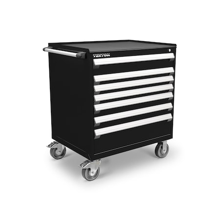 Tekton Rolling Tool Cabinet, 7 Drawer, Black, Steel, 36 in W x 27 in D x 41-1/2 in H OCL33100STM