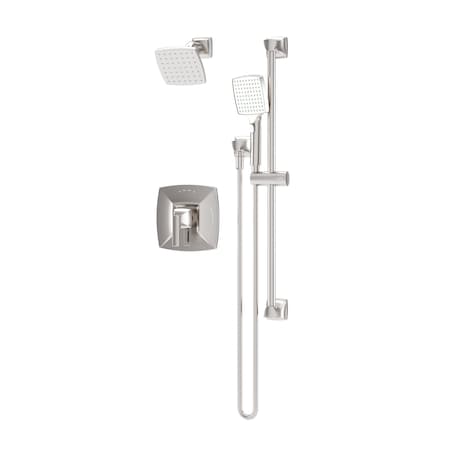 Symmons Oak HydroMersion Single Handle Shower Faucet Trim Kit with Hand Spray - 1.5 GPM (Valve not Included) S5698STN15TRM