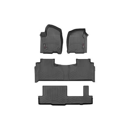 Weathertech Black, Front, rear, and rear Floorliners 441632-1-2-4