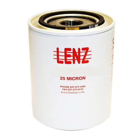 Lenz Replacement Elements: 25 Micron, 150 PSI, 55 GPM, 1 1/2 in.-16 UNF 221014