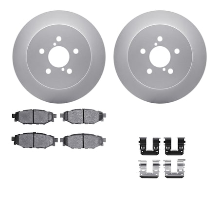 Dynamic Friction Co DFC GEOSPEC Coated Rotors with 5000 Brake Pads - Ceramic and Hardware 4512-13063