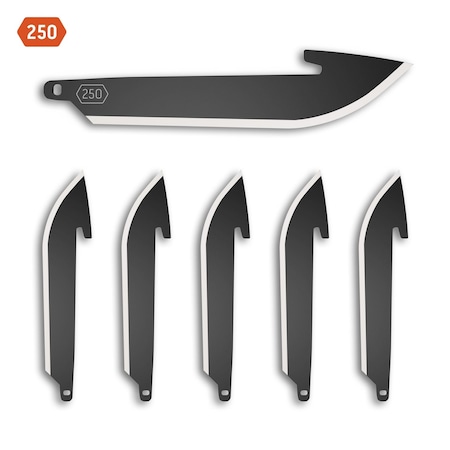 Outdoor Edge Cutlery 2.5" DROP-POINT BLADE PACK, Black, 6PK RR25K-6C