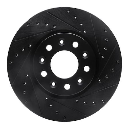 Dynamic Friction Co DFC Brake Rotor - Drilled and Slotted - Black 633-45023R