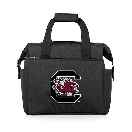 Picnic Time Family Of Brands NCAA South Carolina Gamecocks On The Go Lunch Bag Cooler - Soft Cooler Lunch Box, Black 510-00-179-524-0