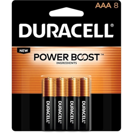 Duracell Power Boost CopperTop Alkaline AAA Batteries, 8PK MN2400B8Z