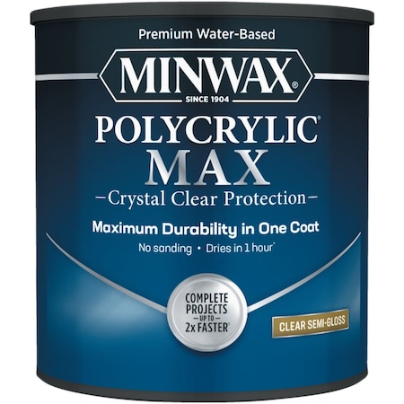 Minwax Polycrylic Max Interior Stain Clear Satin 1 Gal. 655555555