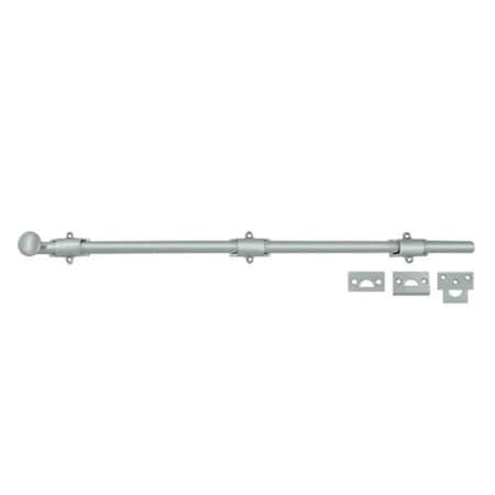 Dendesigns 24 in. Heavy Duty Surface Bolt, Satin Chrome, Solid DE563156