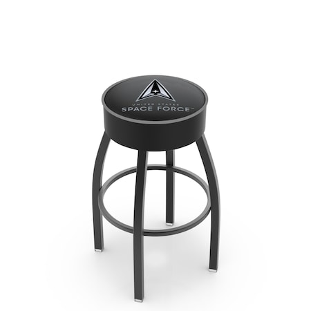Holland Bar Stool Co U.S. Space Force 30in Swivel Bar Stool with Black Wrinkle Finish L8B1