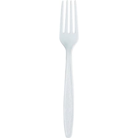 Partners Brand Plastic Forks, White, PK1000 PW104