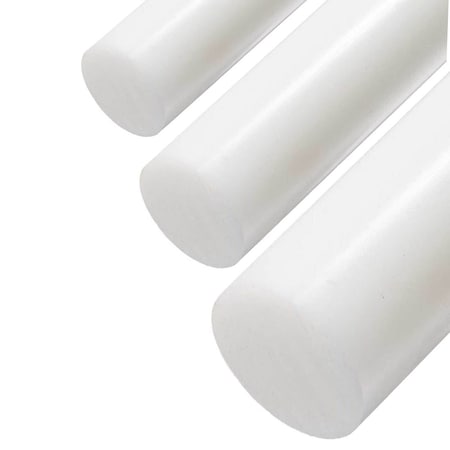 Online Metal Supply 5.000 (5 inch) x 5 inches, UHMW Plastic Round Rod, White UHMWNRRD5L5.1