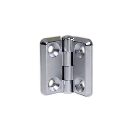 Southco Surface Mount Hinge, 40mm 1.57 in size, with Mounting Holes, Zinc Alloy, Chrome Plated EH-5A-4V4-38