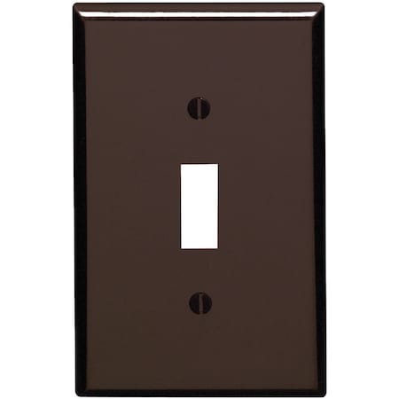 Leviton 1-Gang Smooth Plastic Mid-Way Toggle Switch Wall Plate Brown 002-80501-000