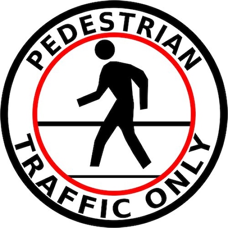 Piprd Pedestrian Traffic Only Floor sign, 24" STPTO24