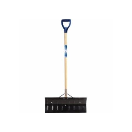 True Temper Arctic Blast Snow Pusher, 10 in L x 24 in W Blade, Wood Poly D-Grip Handle 027-1639300