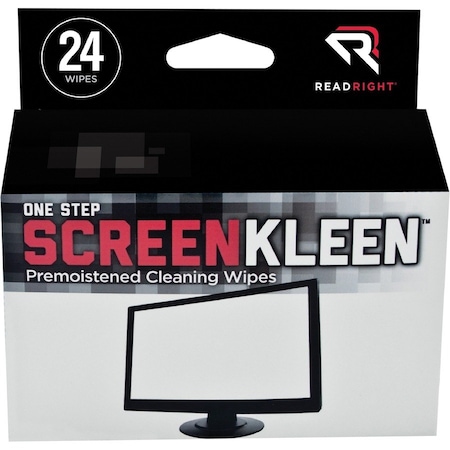 Read/Right Read Right, Onestep Screen Cleaner, 5 X 5, 24PK RR1209