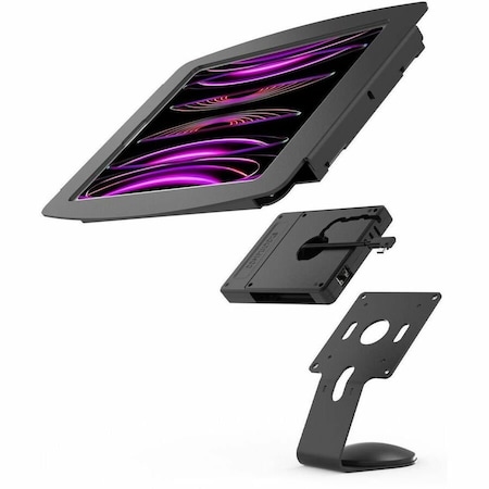 Compulocks iPad Pro 12.9IN 3-6th Gen Space Enclosure Core Counter Stand or Wall Mount Plus Hub Black 111B299PSENBH01