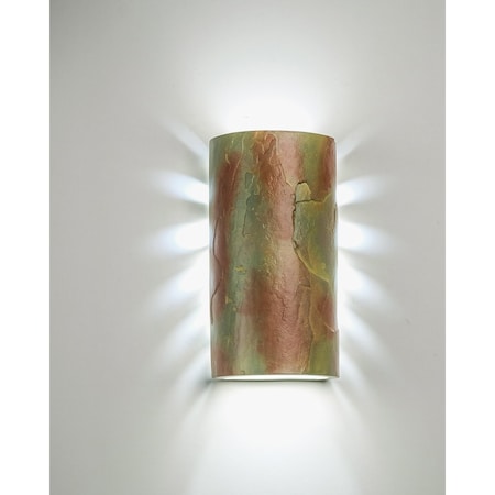 Luxury Lighting Masons Select 13 in Tall Ceramic Backlit Slate Look Outdoor Wall Light, Painted Yellow Slate Finish SL511-YSL-ud-7