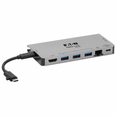 Eaton Tripp Lite Series USB-C Dock - 4K HDMI, USB 3.x 5Gbps, USB-A/C Hub Ports, GbE, Memory Card,  U442-DOCK5D-GY