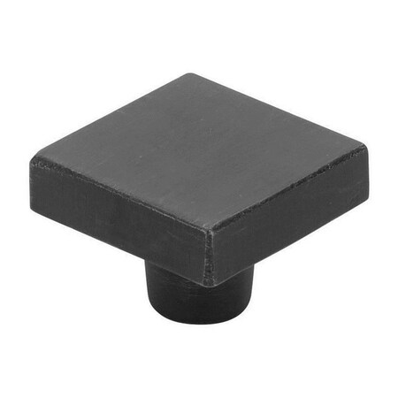 Patioplus 1.25 in. Rustic Modern Square Knob, Flat Black PA3238646