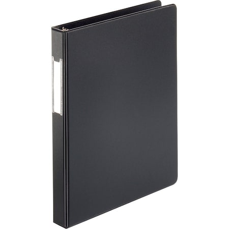 Business Source Basic Round Ring Binder wLabel Holder, Black BSN28559
