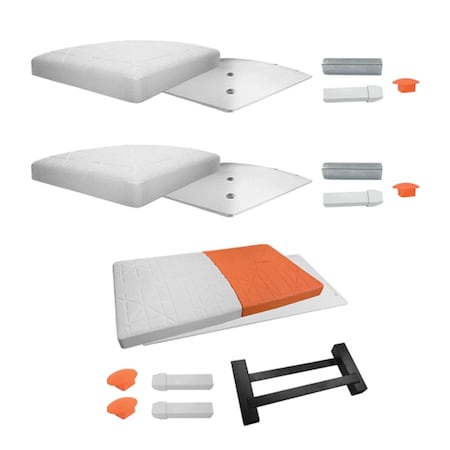 Perfectpitch Breakaway Safety Base Set, White & Orange - Set of 3 PE3361135