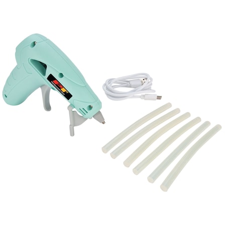 Performance Tool Cordless Hot Glue Gun, USB-C Rechargeable, Fast Heat Up, 1 Hour Run Time W2083