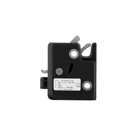 Southco Electronic Rotary Push-to-Close Latch, Auto Relock, 12 volts, With Latch Status Microswitch R4-EM-82-330