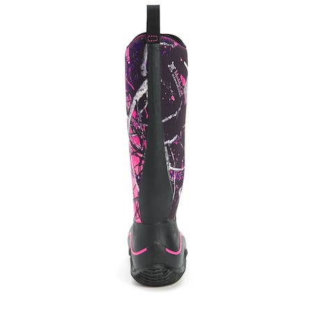 Muck Boot Co Women's Hale Tall Rubber Boot, Plain Toe, 15" Height, Black/Muddy Girl, 7 HAW-MSMG-MNS-070