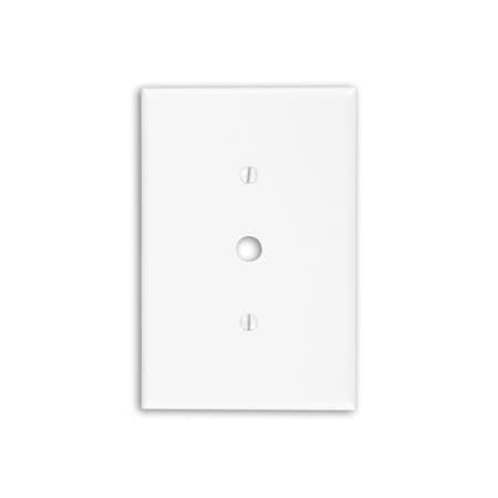 Leviton Telephone/Cable Wallplate, Oversized, Gang 1, White 88113