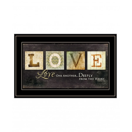 Homeroots Love One Another 3 Black Framed Print Wall Art 407782
