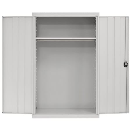 Sandusky Lee Heavy Duty Welded Steel Wardrobe Cabinet, 46x24x72, Dove Gray EAWR462472-05