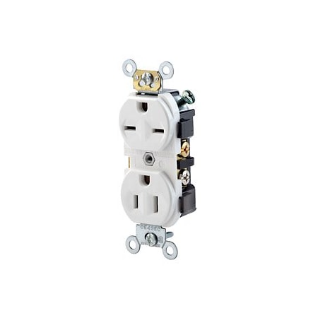 Leviton Commercial Grade Duplex Receptacle, 15 Amp, 125/250 Volt 5031-W