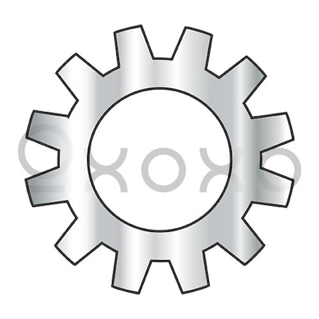 Oxoxo M4 Din 6797 A Metric External Tooth Lock Washer A2 18 8 Stainless Steel, 10000PK 544649