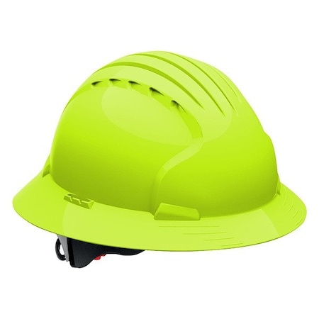 Pip Hard Hat, JSP, HDPE, 6 Point Ratchet, Type 1, Class E, Lime 280-EV6161-LY