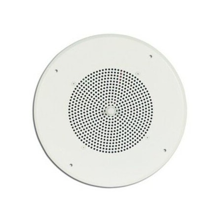 Bogen 8 in. Speaker 10 oz Magnet with T725 Transformer Bright White Grille Recessed Volume Control S810T725PG8UVR