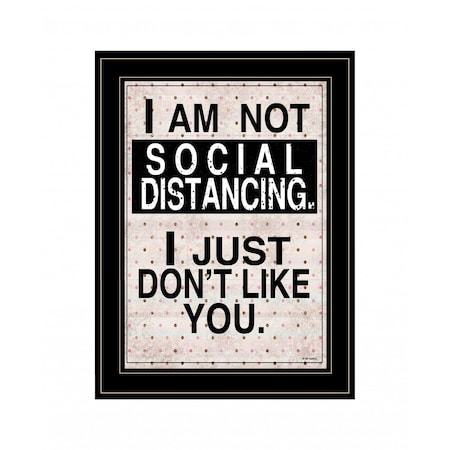 Homeroots Social Distancing 2 Black Framed Print Wall Art 407645