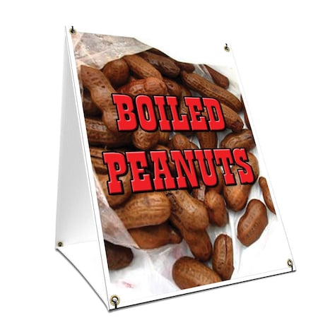 Signmission Boiled Peanuts, 36 Inch x 24 Inch A-frame Yard Sign, Plastic Sign SBC-2436-Boiled Peanuts