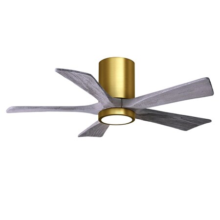 Matthews Fan Co Brushed Brass Ceiling Fan IR5HLK-BRBR-BW-42
