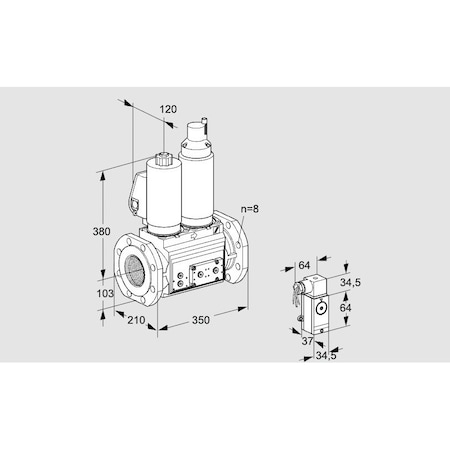 Honeywell Kromschroder VLV ASSY, DBL SOLND, 4FLG, GAS VCS8T100A05N KS88204638