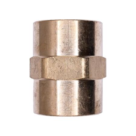 Auveco Brass Pipe Coupling 1/2in, 5PK 334