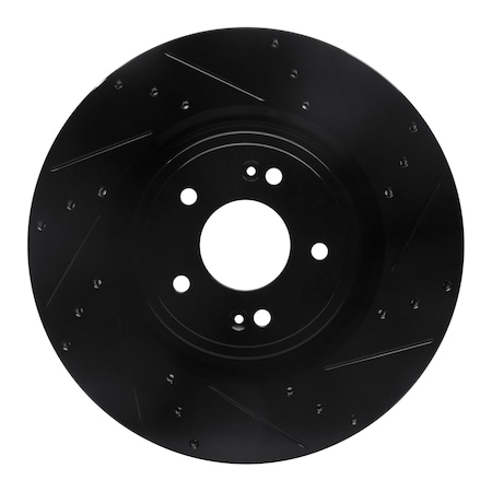 Dynamic Friction Co DFC Brake Rotor - Drilled and Slotted - Black 633-21038R