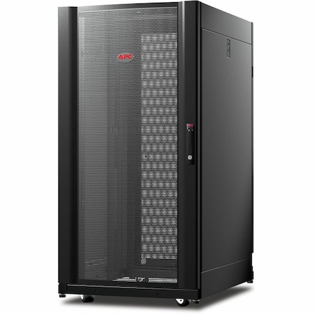 Apc NetShelter AV, Server Rack Enclosure, 24U, 10-32 Threaded Rails, Black, 1199H x 600W x 806D mm AR3814