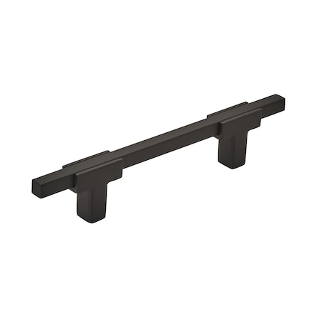 Amerock Urbanite 3-3/4 in 96 mm Center-to-Center Matte Black/Matte Black Cabinet Pull BP77896MBMB