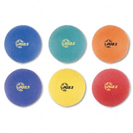 Champion Sports DDI 508573 Playground Ball Set Nylon Assorted Colors 6/Set PGSET