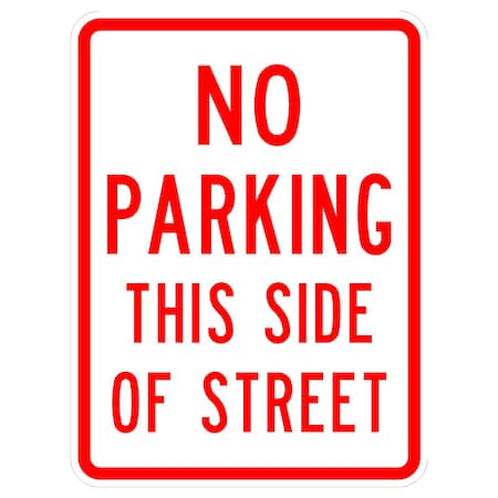 Sign Solutions Usa Parking Sign, 18 in W, Aluminum Sign, White DCS06HWT1824CUS00171
