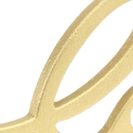 Homeroots 10" Gold Cast Iron Love Tabletop Sign 634474