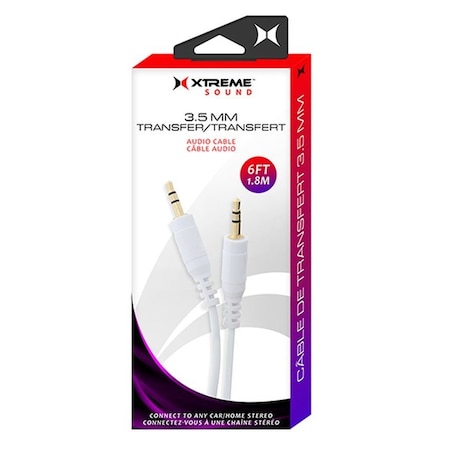 Xtreme 6-Foot 3.5mm Transfer Audio Cable White XAC90101WHT