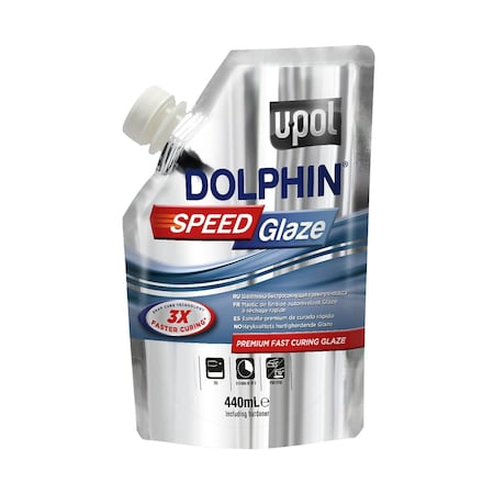 U-Pol DOLPHIN 0654 Speed Glaze, 440 mL Bag, Light Blue, Liquid 654