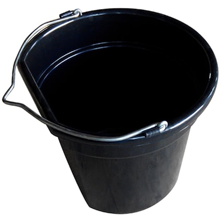 Fancy Feline MR20QP-FSB-BLK 20 Quart Black Flat Bucket FA878864