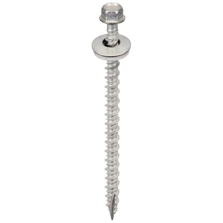 Screw, No 9 Thread, High-Low, Twin Lead Thread, Hex Drive, Self-Tapping, Type 17 Point, 250PK